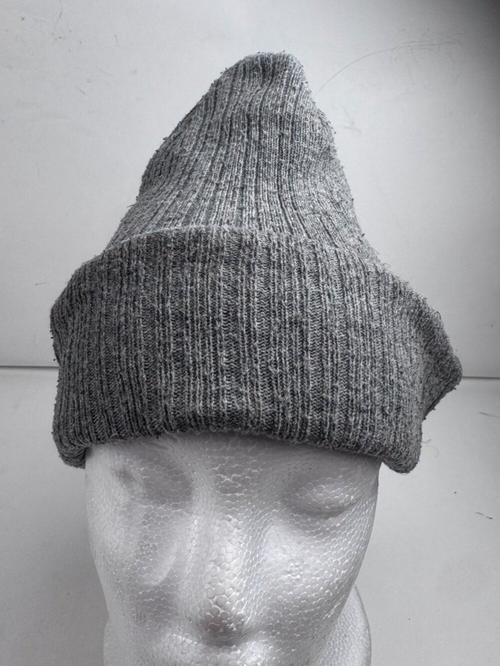 Wild Fable Beanie Hat Gray Ribbed Knit Cuffed Winter Cap Unisex Casual
